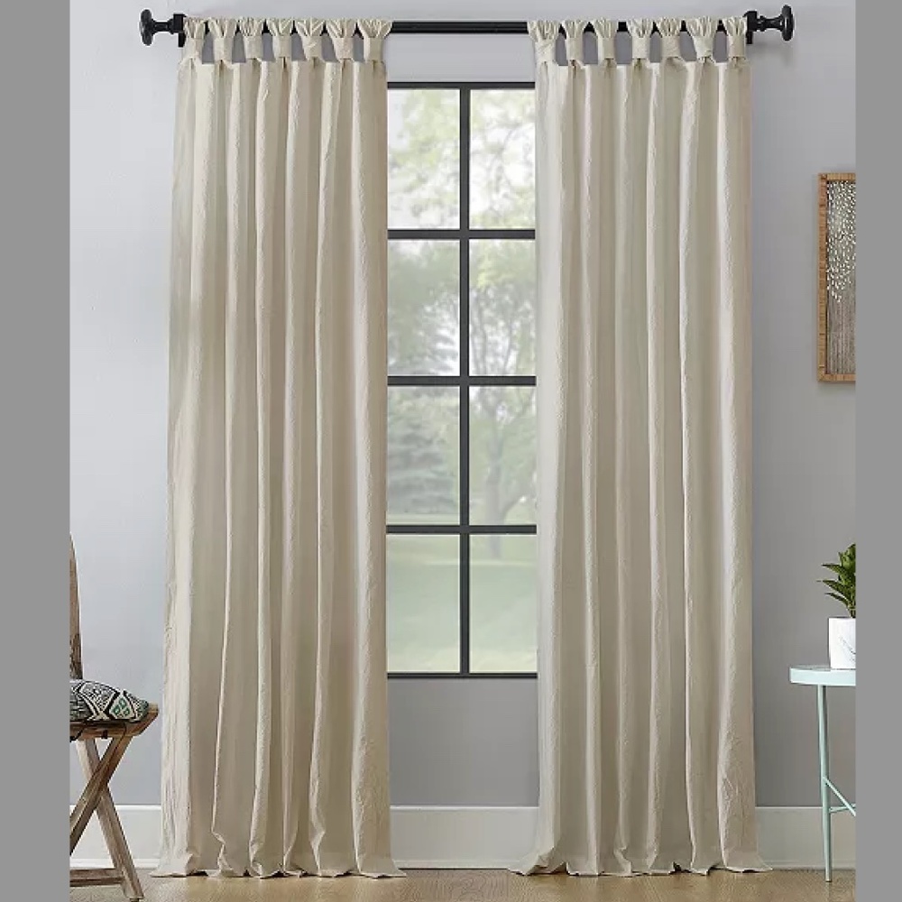 NWT ARCHAEO 52" x 95" Washed Cotton Twist Tab Curtain Panel